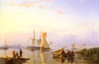 Johannes Hermanus Koekkoek - Shipping In A Calm Amsterdam